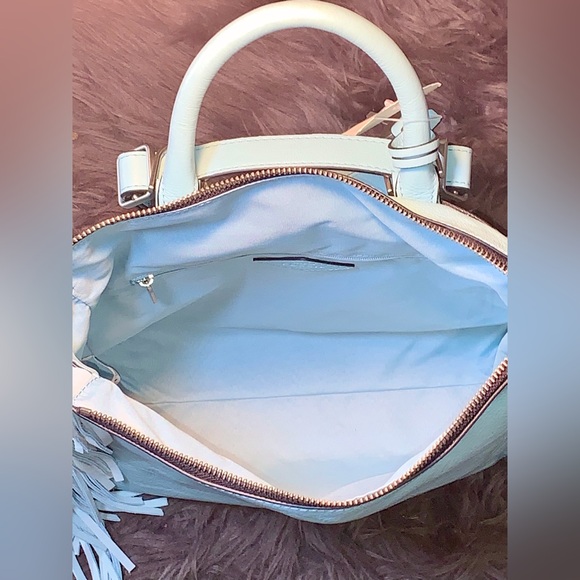 Sold🚨Fossil Turquoise Ice Parker Laptop Back pack w/ top Handle & Fringe design - Picture 7 of 13